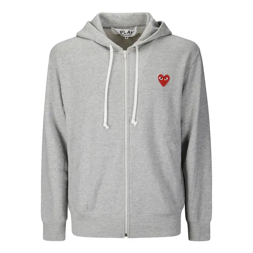 Red Emblem Sweatshirt - Comme des Garçons Play - Modalova