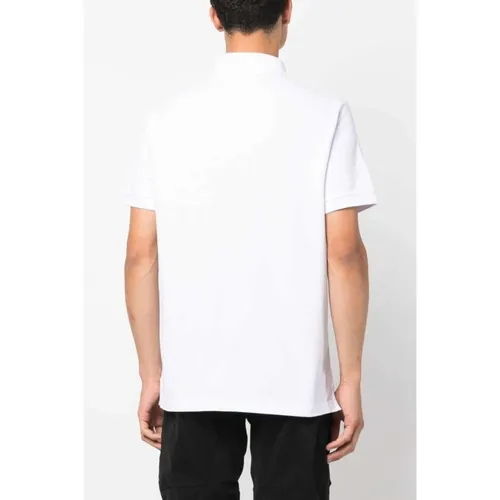 White Cotton Patch Compass Polo - Stone Island - Modalova