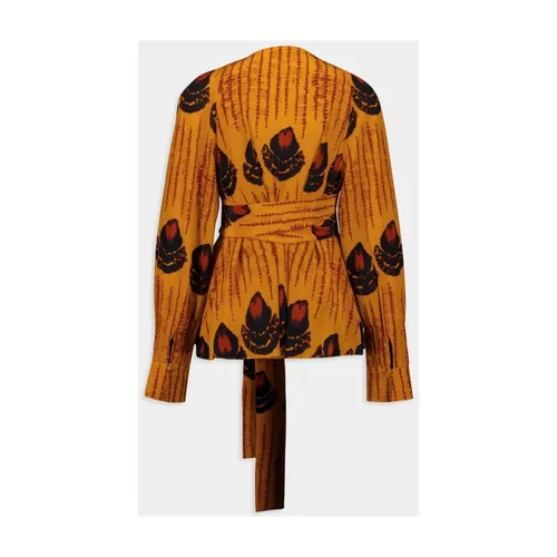 Orange V-Neck Long-Sleeved Top - Altuzarra - Modalova