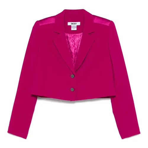 Cropped Two-Button Blazer - Dkny - Modalova