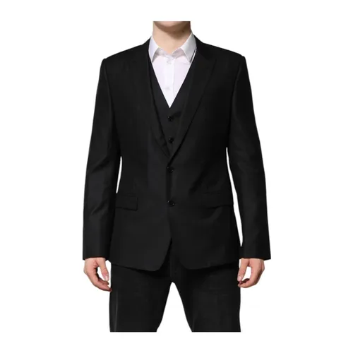 Luxury Black Suit Jacket Set - Dolce & Gabbana - Modalova