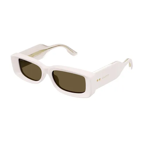 Stylish Rectangular Sunglasses with Iconic Rivets - Gucci - Modalova