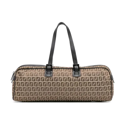 Pre-owned Cylinder FF Canvas Tote - Fendi Vintage - Modalova