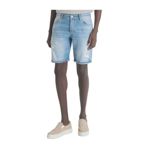 Light Blue Denim Bermuda Shorts - Antony Morato - Modalova