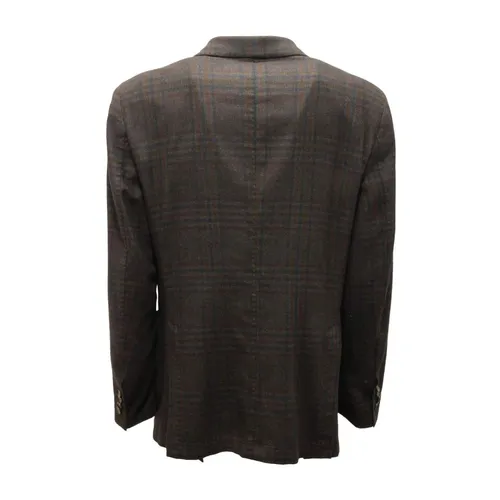 Wool Blend Green Jacket - Santaniello - Modalova