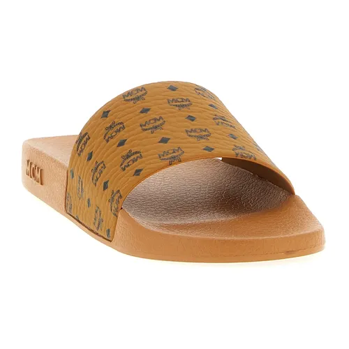 Monogram Print Rubber Slides - MCM - Modalova