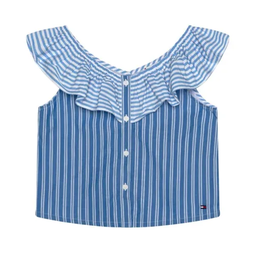 Striped Frill Sleeveless Top - Tommy Hilfiger - Modalova