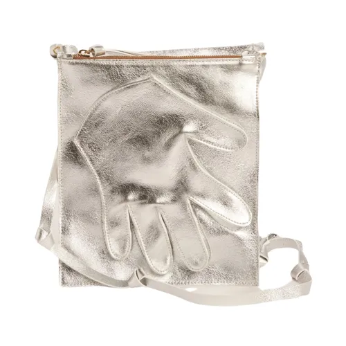 Silver Leather Shoulder Bag - Jejia - Modalova