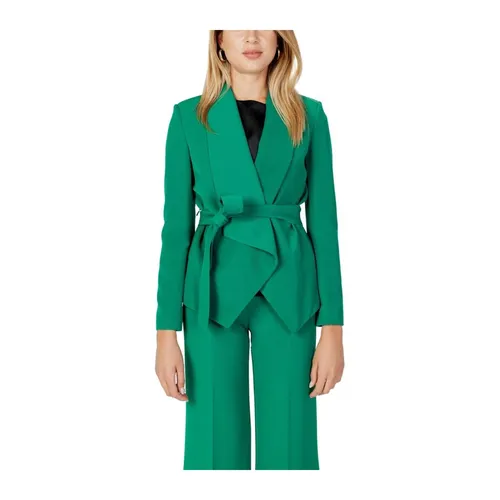 Green Polyester Blazer - Sandro Ferrone - Modalova
