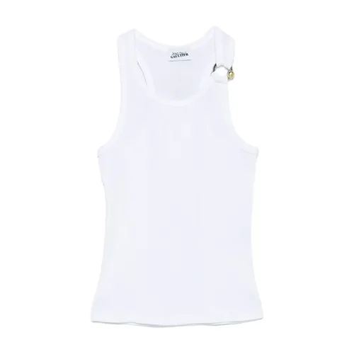 White Silk & Nylon Top - Jean Paul Gaultier - Modalova