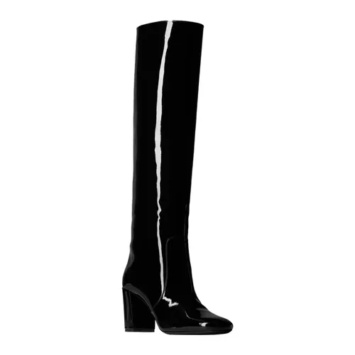 Patent Leather High Boots - Saint Laurent - Modalova