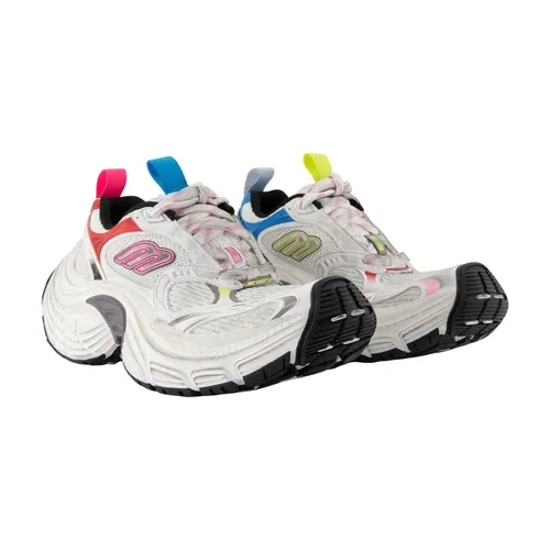 White Synthetic Sneakers with Mesh - Balenciaga - Modalova