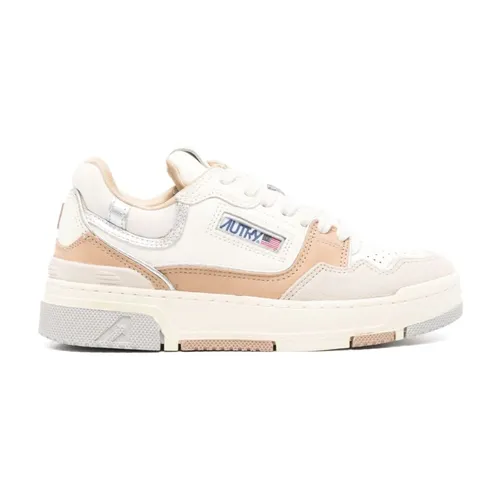 White Sneakers with Suede Inserts - Autry - Modalova