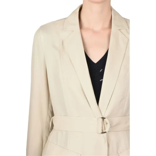 Belted Lyocell Jacket - Emporio Armani - Modalova