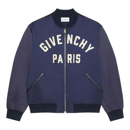 Navy Satin Bomber Jacket - Givenchy - Modalova