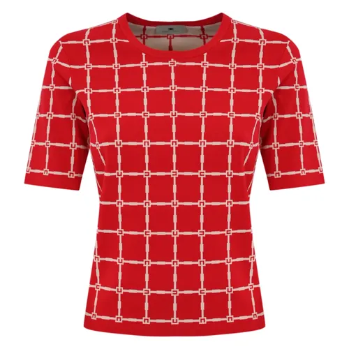 Geometric Logo Sweater - Elisabetta Franchi - Modalova