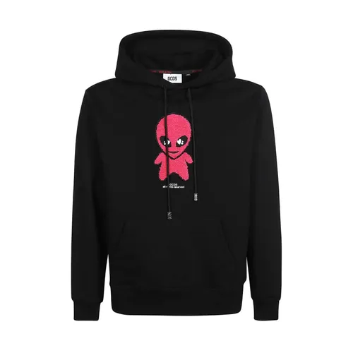 Cotton Hoodie with Adjustable Hood - Gcds - Modalova