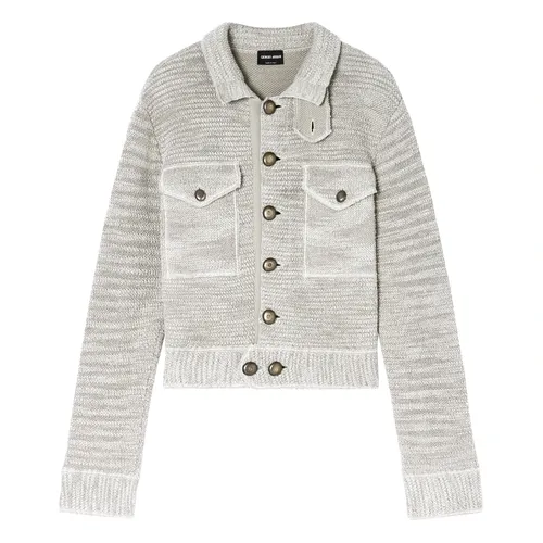 Knit Blouson - Giorgio Armani - Modalova