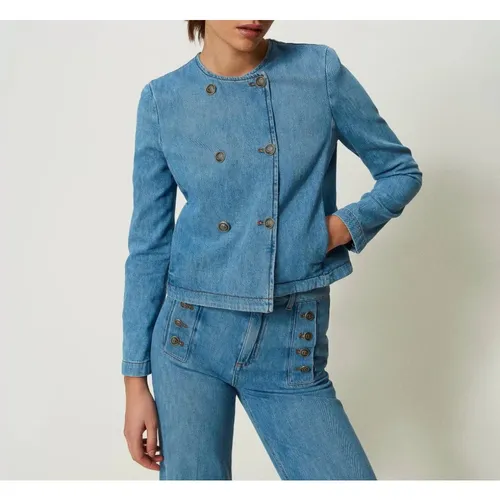 Denim Korean Jacket - Twinset - Modalova