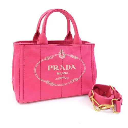 Pre-owned Canvas Tote Bag - Prada Vintage - Modalova