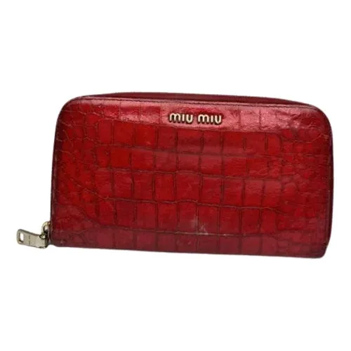 Pre-owned Leather Wallet - Miu Miu Pre-owned - Modalova