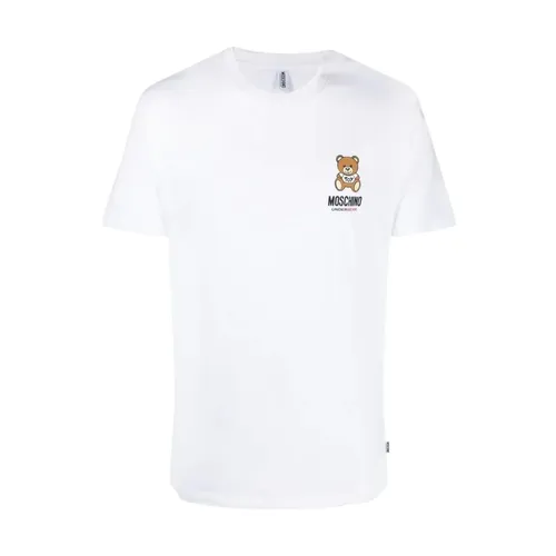 White Stretch Cotton T-Shirt - Moschino - Modalova
