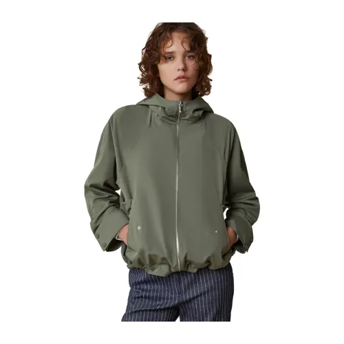Black Technical Jacket with Hood - Pennyblack - Modalova