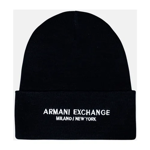 Black Wool Beanie Hat Urban Style - Armani Exchange - Modalova