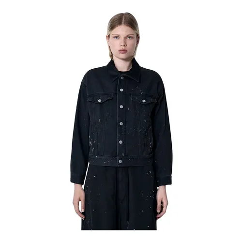 Distressed Denim Jacket - MM6 Maison Margiela - Modalova