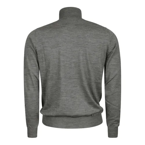Gray Merino Wool Turtleneck Sweater - Hindustrie - Modalova