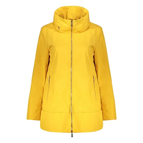 Waterproof Techno Fabric Jacket with Hood - Moorer - Modalova