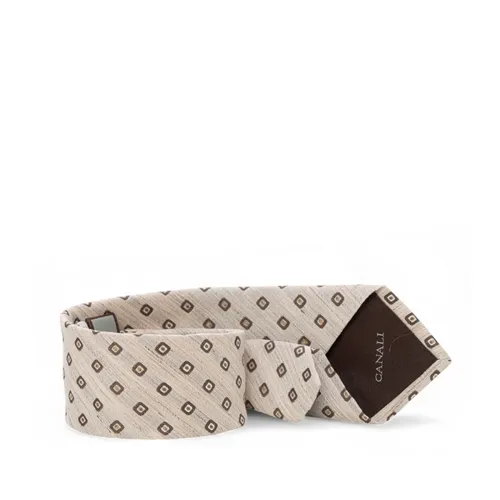 Tile Micro Print Tie - Canali - Modalova