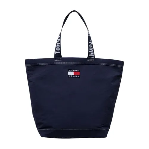 Dark Blue Nylon Shopper Bag - Tommy Jeans - Modalova