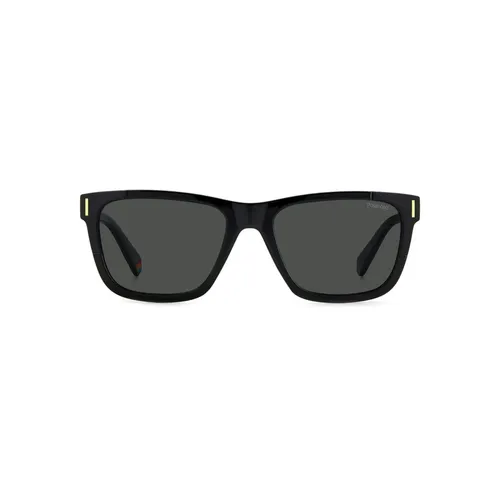Rectangular Sunglasses with Gold Accents - Polaroid - Modalova