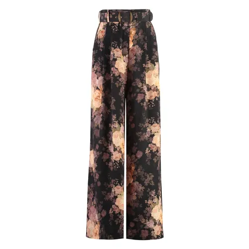 Illustration Tuck Silk Trousers - Zimmermann - Modalova
