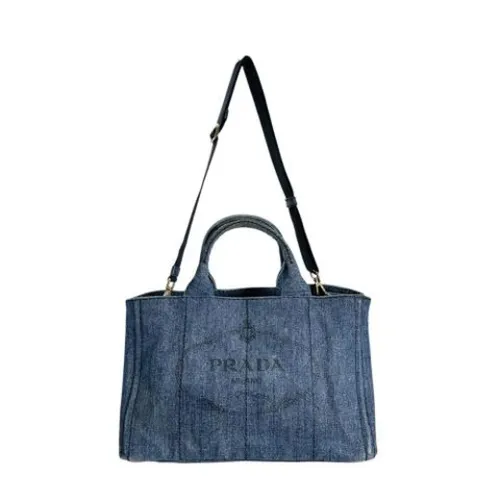 Pre-owned Denim Tote Bag - Prada Vintage - Modalova