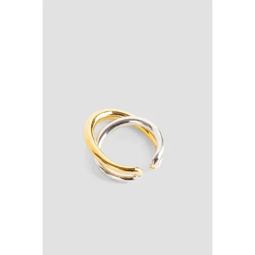 Gold and Silver Initial Ring - Charlotte Chesnais - Modalova
