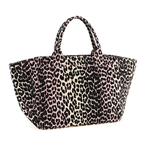 Leopard Sequin XXL Tote - Ganni - Modalova
