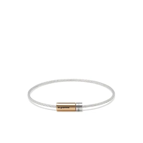Polished Bicolor Cable Bracelet - Le Gramme - Modalova