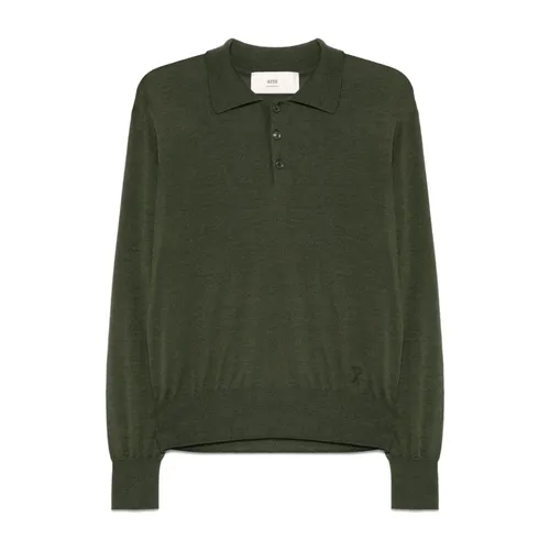 Verde Maglie e Polo a coste - Ami Paris - Modalova