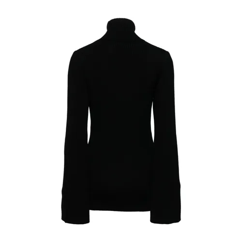 Black Wool Turtleneck Sweater - Junya Watanabe - Modalova