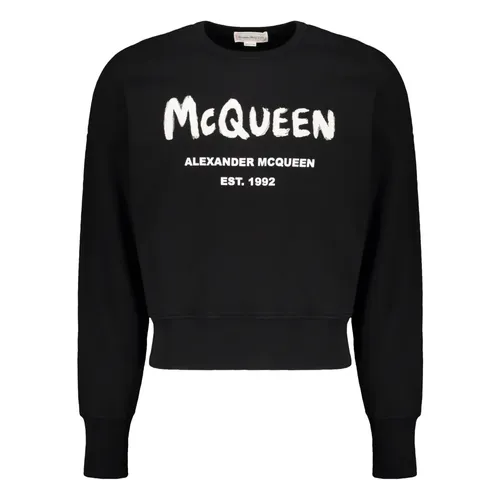 Logo Cropped Hoodie - Alexander McQueen - Modalova