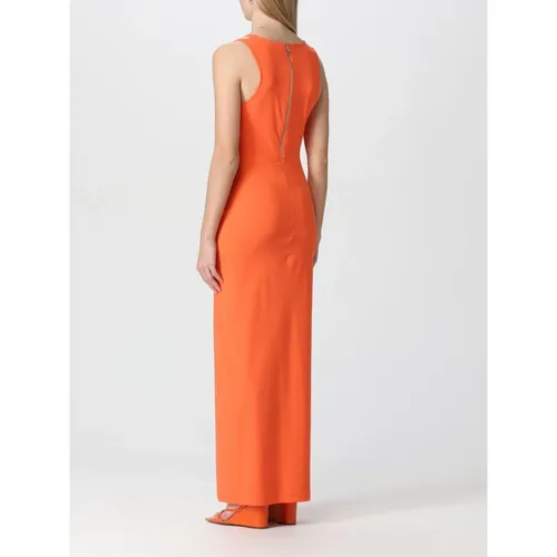 Elegant Coral Maxi Dress - Patrizia Pepe - Modalova