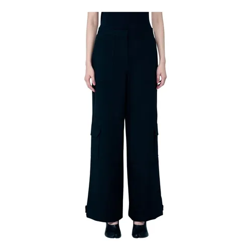 Fluid Weave Cargo Pants - Ganni - Modalova