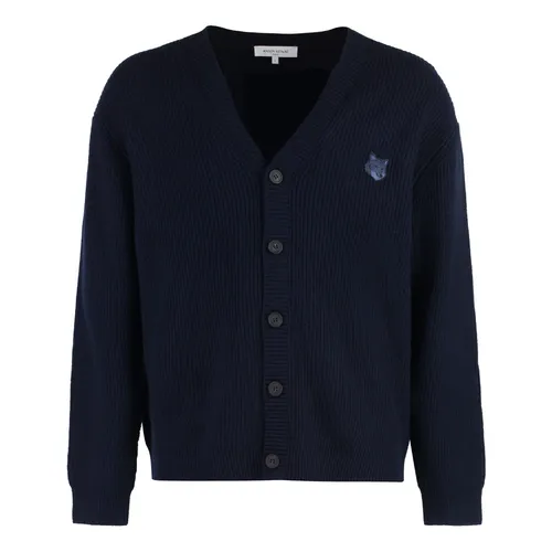 Fox Front Wool-blend Cardigan - Maison Kitsuné - Modalova