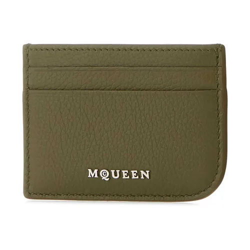 Green Leather Card Holder - Alexander McQueen - Modalova