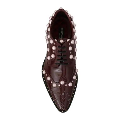 Pearl Embellished Oxfords - Dolce & Gabbana - Modalova