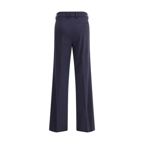 Flare Bianca Pants High Waist Zipper - True Royal - Modalova