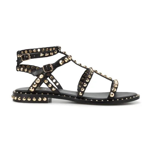 Studded Leather Flats Sandals - ASH - Modalova