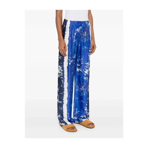 Floral Print Trousers - Ermanno Scervino - Modalova